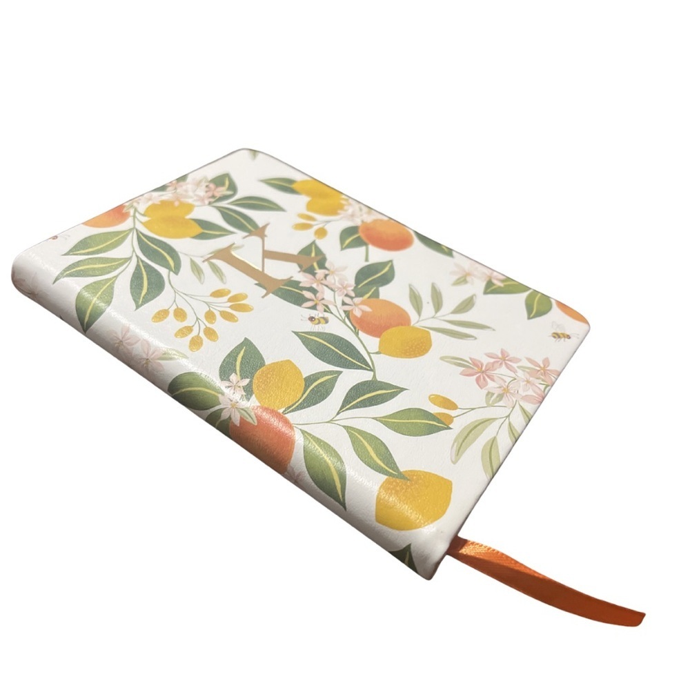 NWOT Èccolo Lined Notebook - Citrus Grove Gold Foil Monogram “K” - Picture 2 of 6